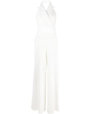 Max Mara Neckholder-Jumpsuit - Weiß