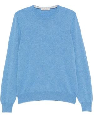 Fileria Crew-Neck Long-Sleeve Jumper - Blue