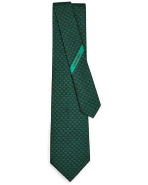 Ferragamo Seidenkrawatte Mit Archi-Print - Grün