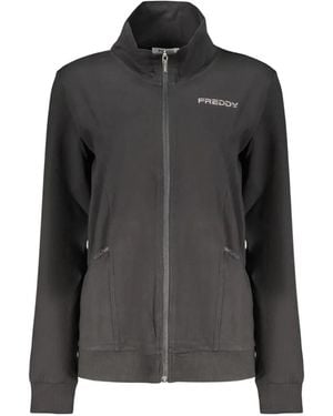Freddy Sweat Zippé À Col Montant - Black