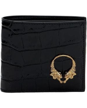 Roberto Cavalli Embossed Cardholder - Black