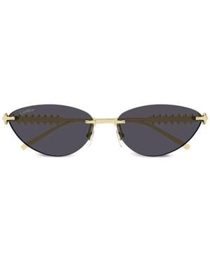 Cartier Occhiali Da Sole Geometrici - Metallizzato