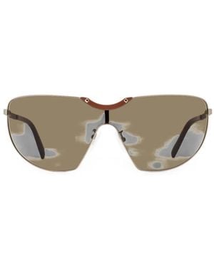 MCM Stud-Embellished Shield Sunglasses - Gray