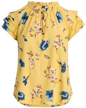 Ralph Lauren Floral-Print Blouse - Metallic