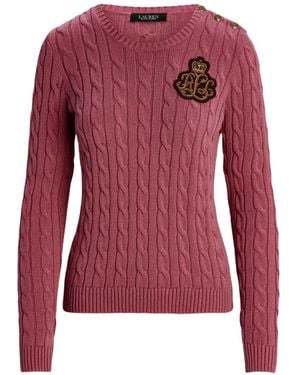 Ralph Lauren Cable-Knit Embroidered Jumper