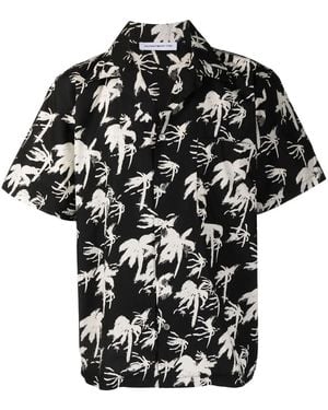 Department 5 Floral Button-Down Shirt - Black