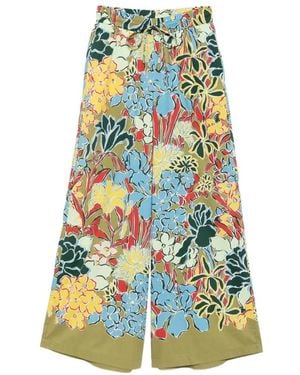 ALÉMAIS Solstice Floral-Print Palazzo Pants - White