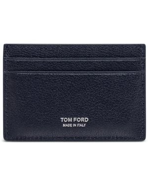 Tom Ford Leather Card Holder - Blue