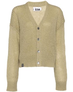 Izzue Cardigan A Maglia Spessa - Neutro