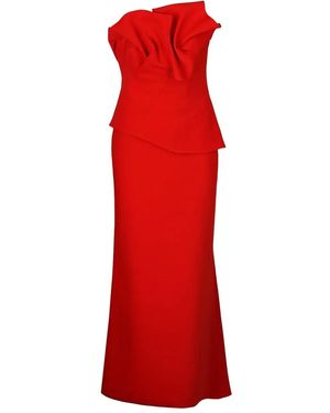 Acler Esher Ruffled Maxi Dress - Red