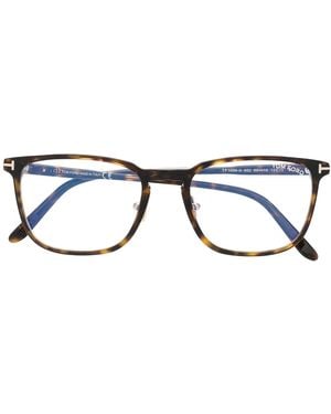 Tom Ford Round-Frame Tortoiseshell Glasses - Brown
