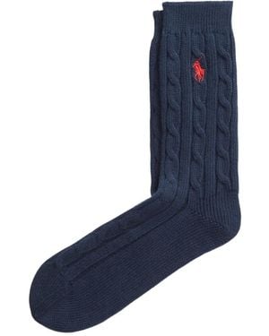 Polo Ralph Lauren Cable-Knit Socks - Blue