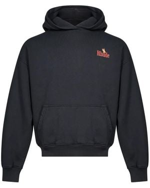 Rhude American Spirit Eagle-Print Hoodie - Blue