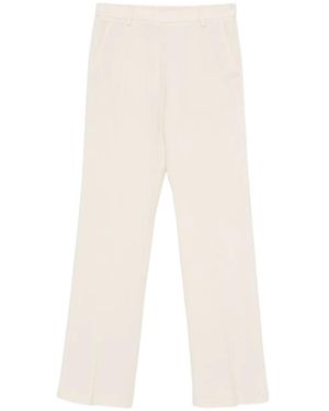 forte_forte Pleated Straight-Leg Trousers - White