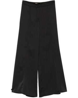 Pennyblack Satin-Finish Palazzo Trousers - Black