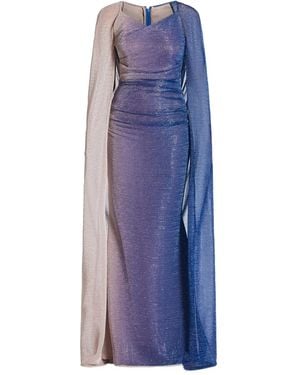 Talbot Runhof Voile Gown Dress - Purple