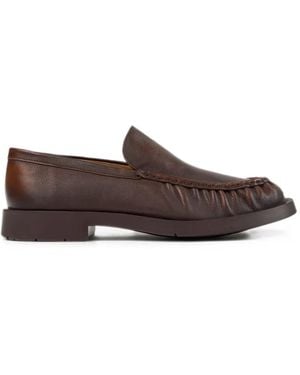 CAMPERLAB 1978 Ruched Leather Loafers - Brown