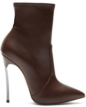 Casadei Blade Pointed-Toe Ankle Boots - Brown