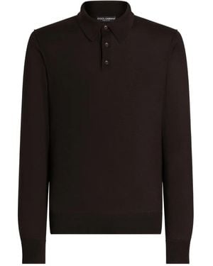 Dolce & Gabbana Polo de manga larga - Negro