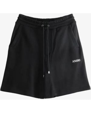 Amiri Logo-Print Drawstring Shorts - Black