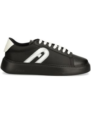 Furla Logo-Print Trainers - Black