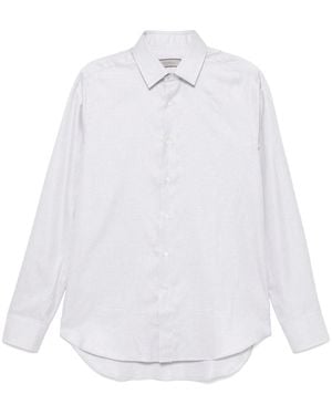 Canali Camicia Con Stampa Geometrica - Bianco