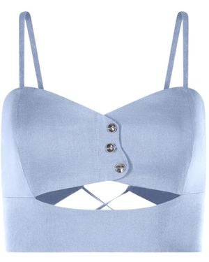 Mia Peculiar Oberteil Mit Knöpfen - Blau