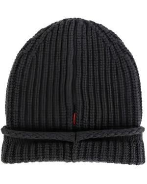 Casey Casey Ribbed roll-up beanie - Negro