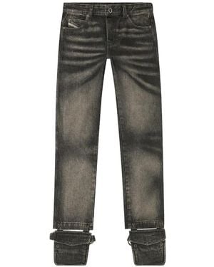 DIESEL Vaqueros D-Ghetvyl Con Diseño De Polaina - Gris