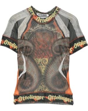 OTTOLINGER Paisley-Print T-Shirt - Grey
