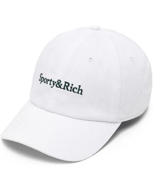 Sporty & Rich Baseballkappe Mit Logo-Stickerei - Weiß