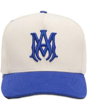 Amiri Logo-Embroidered Cotton Baseball Cap - Blue