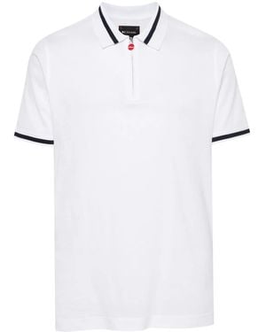 Kiton Poloshirt Mit Reißverschluss - Weiß