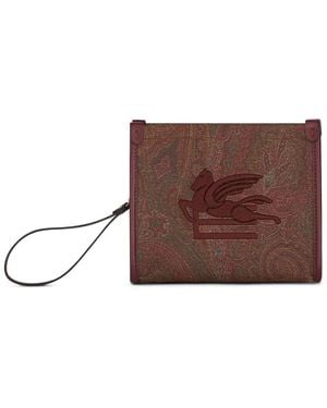 Etro Paisley Small Pouch - Brown