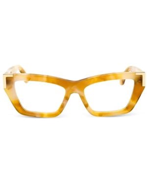 Palm Angels Tortoiseshell-Effect Cat-Eye Glasses - Metallic