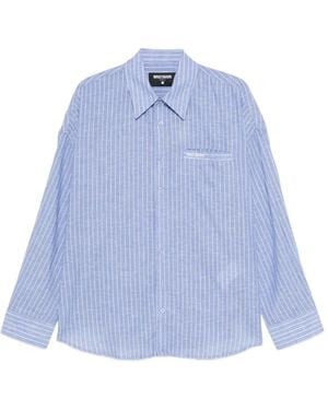 WRSTBHVR Striped Pocket Shirt - Blue