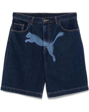 PUMA X A$Ap Rocky Denim Shorts - Blue