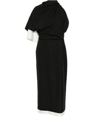 Rohe Draped One-Shoulder Maxi Dress - Black
