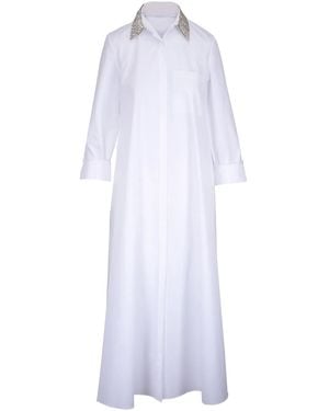Twp Cotton Shirt Dress - White