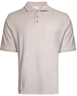 SAINTWOODS Terry-Cloth Polo Shirt - White