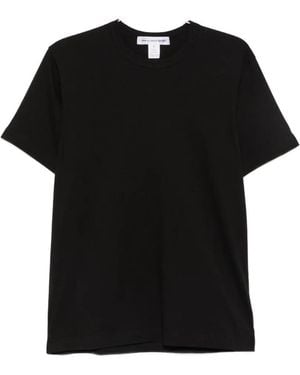Comme des Garçons Logo-Print Cotton T-Shirt - Black