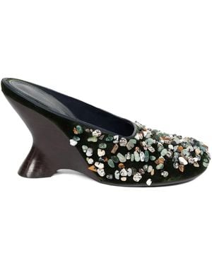 Dries Van Noten 90 Mm Verfraaide Muiltjes - Zwart