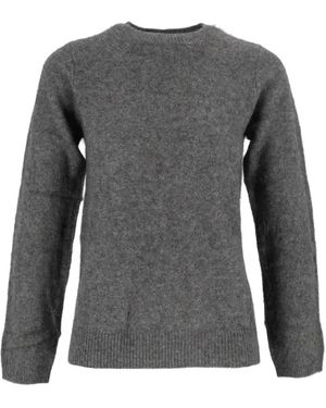 P.A.R.O.S.H. Fine-Knit Ribbed-Trim Sweater - Grey