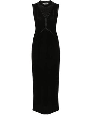 Jil Sander Sleeveless Knitted Maxi Dress - Black