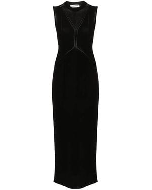 Jil Sander Sleeveless Knitted Maxi Dress - Black