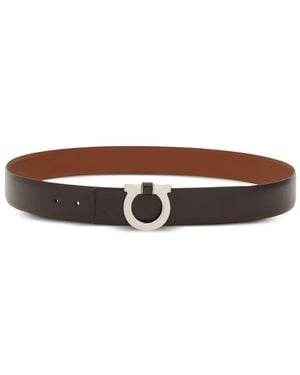 Ferragamo Fixed Reversible Belt - White