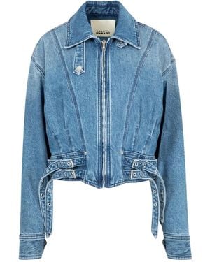 Isabel Marant Santa Belted Denim Jacket - Blue