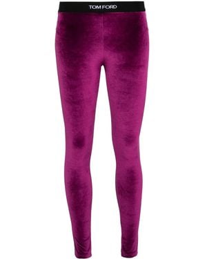 Tom Ford ロゴウエスト レギンス - パープル
