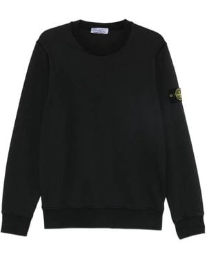 Stone Island Logo-Patch Sweatshirt - Black