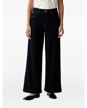 Fracomina Wide-Leg Jeans - Black